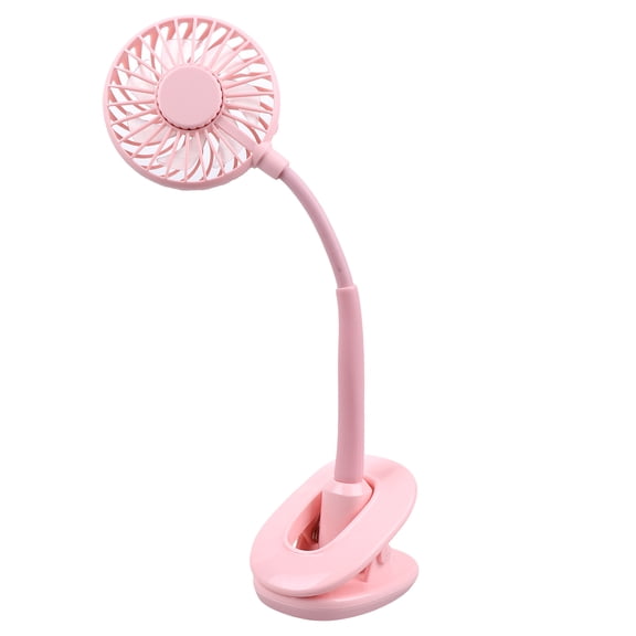 ETEREAUTY 1Pc Clip Fan Usb with Supplement Light for Desktop Pink Quiet Small