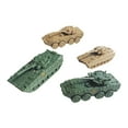 thumbnail image 3 of 4 piezas, modelo de tanque a escala 1:144, vehículo , adornos de tanque terminados, juguete coleccionable 4D para niños, juguete educativo, 3 of 8