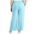 thumbnail image 4 of JM Collection Plus Size Gauze Drawstring Pants Seafoam Blue 2X, 4 of 4