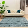 thumbnail image 2 of Alfa Rich 7x10 Moroccan Blue Area Rugs for Living Room Bedroom Decor Cotton Washable Pet Friendly, 2 of 5