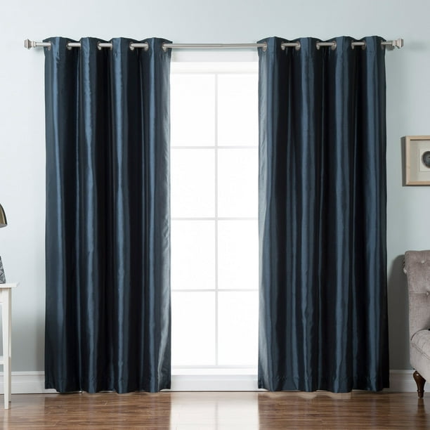 Best Home Fashion Faux Silk Blackout Curtains - Walmart.com - Walmart.com