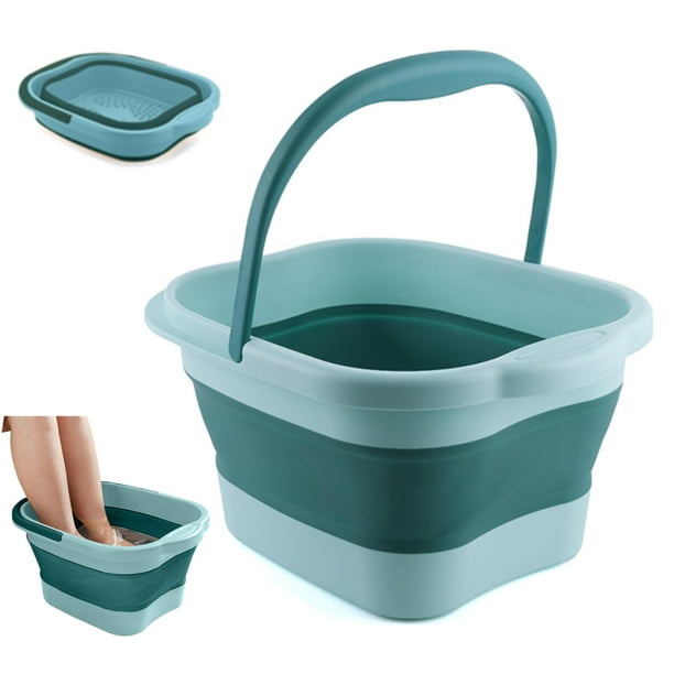Bañera plegable para pies DoroSun, de plástico verde