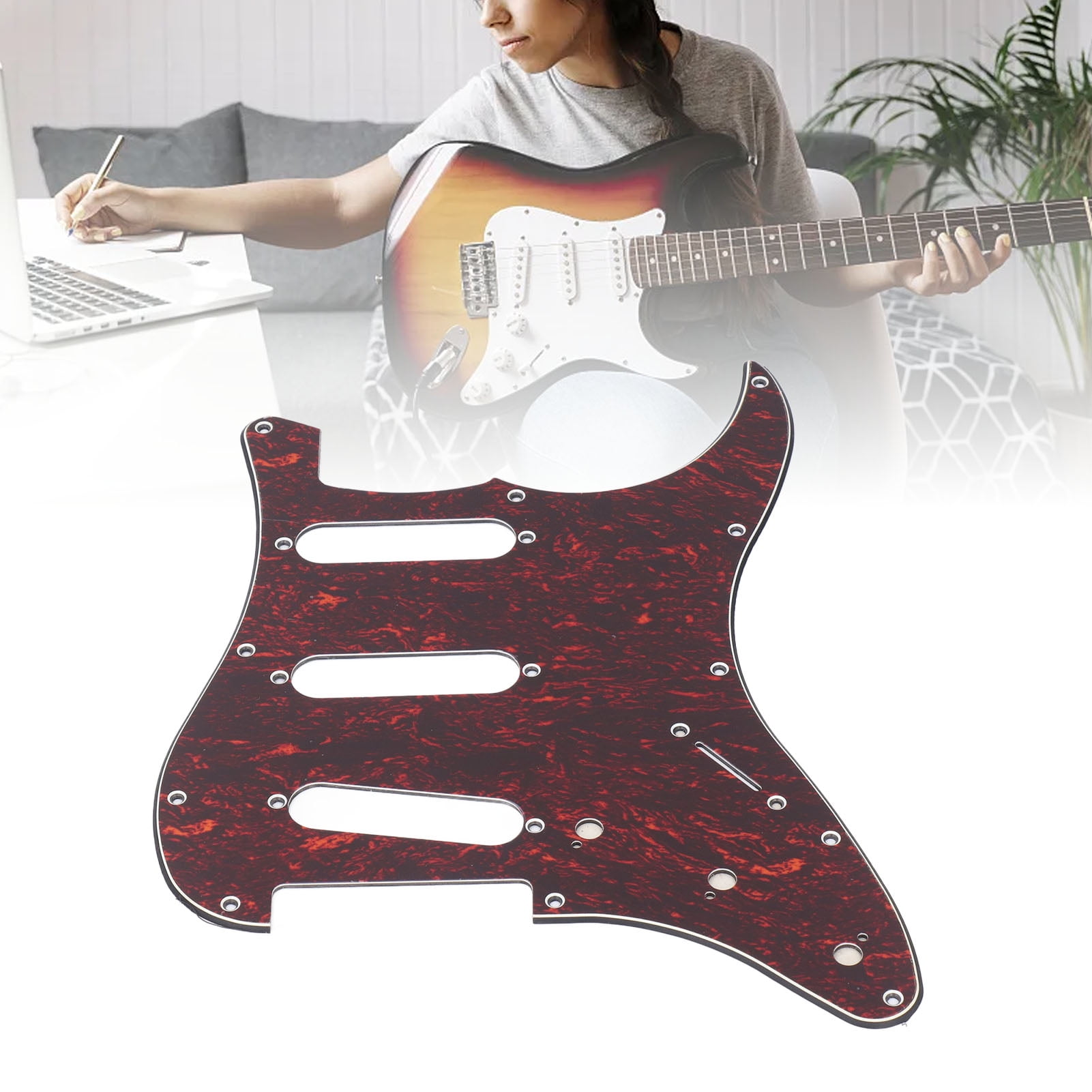 Golpeador Para Guitarra Eléctrica Jazzmaster | Aleación De Aluminio, 13 Agujeros | Protector Antirayones | Compatible Con Modelos Classic Vibe
