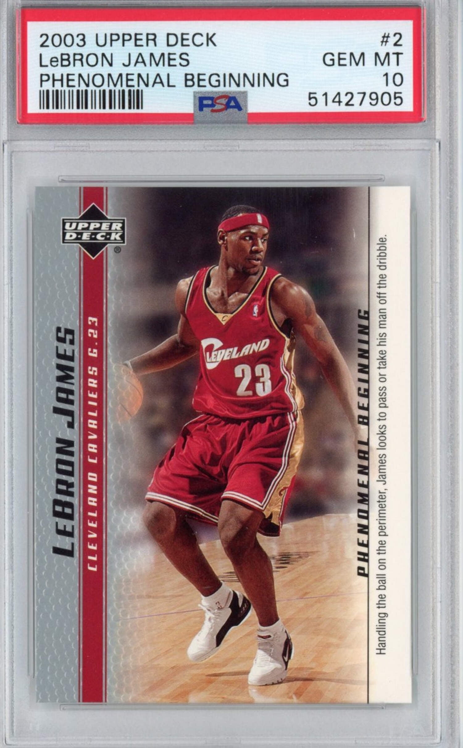 Lebron James Rookie Card 2003-04 Upper Deck MVP #201 BGS 9.5