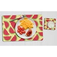 thumbnail image 4 of Printtoo Watermelon Print Personaized Gift For Kids Placemat & Coaster Set For Girls,Boys Gift,Christmas Gift-11x17 Inch, 4 of 6