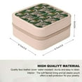 thumbnail image 2 of Autua Leaves Flowers Pattern Small Jewelry Box for Women, Travel Jewelry Organizer for Necklace, Ring, Earring Storage Pink, 2 of 5