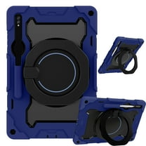 Detck for Samsung Galaxy Tab S9 Case 2023 11 Inch,Heavy Duty Shockproof Silicone Case for Kids with Rotatable Handle Grip Kickstand Pencil Cap Holder for Tab S9 SM-X710/X716/X718,Blue