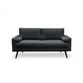 thumbnail image 3 of Pemberly Row 70" Modern Track Arm Tufted Fabric Sofa in Dark Gray, 3 of 8