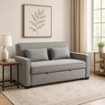 thumbnail image 7 of Malti 77 Inch Sofa with Pull Out Bed- Gray Polyester- 2 Pillows- Solid Wood, 7 of 7