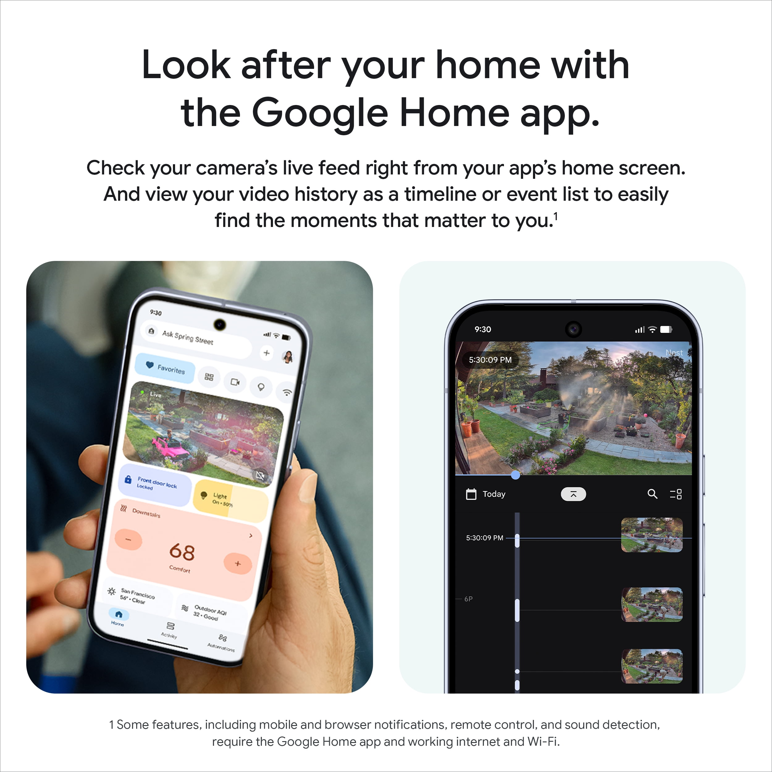 Caméra extérieure Google Nest (filaire, 2e génération) – Vidéo 2K et Gemini – Neige