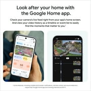 كاميرا مراقبة خارجية من Google Nest Cam من الجيل الثاني مع فيديو بدقة 2K وتوافق مع Gemini
