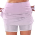 thumbnail image 2 of FASHOFT Tennis Skirt For Women Elastic Colored Yoga Skort High Waist Slim Printed For Running And Daily Sports Activities Womens Athletic Skirts Pink, 2 of 4