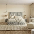 thumbnail image 1 of Velets King Bed Frame with Hydraulic Lift Storage, Upholstered Platform Bed, Tufted Headboard, Wood Slats, No Box Spring Needed, 1 of 8