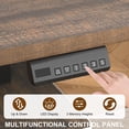 thumbnail image 5 of ANPOO Farmhouse Electric Standing Desk with Storage and Power Outlets, 55" Height Adjustable Computer Desk with Storage Drawers & Sliding Barn Door, L Shaped Standing Computer Desk for Home Office, 5 of 9