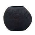 thumbnail image 6 of Textured Glass Vase for Living Room Decor - Modern Home Decor Accents with Sculpted Surface Detail - Decorative Flower Vase for Room, Bedroom, House, Office, and Table Display - 10", Black, 6 of 8