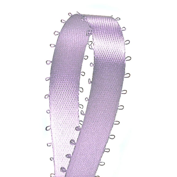 3/16" Double Face Satin Picot Ribbon Feather Edge 50 Yds-Lavender