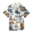 thumbnail image 5 of HAJWOH Summer Hawaiian Shirt for Men Casual Button Down Short Sleeve Summer Beach Shirts Loose Fit Floral Print Tropical Tops, 5 of 7