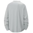 thumbnail image 5 of Men's Camo Print Color Block Shirt,Long Sleeve Crew Neck Breathable Quick Dry Clothes, Casual Athletic Fall Daily Top Light Gray 3XL, 5 of 6