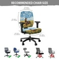 thumbnail image 5 of ZUXONGSY Sunflower Horse Office Chair Cover 2 Pieces Polyester Rolling Chair Cover Skin Friendly High Back Computer Chair Cover Suitable for Most Decorating Styles Decorating Old Chairs, 5 of 7