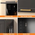thumbnail image 4 of Metal Wall Cabinet, Garage Wall Cabinet with Up-Flip Door, 31.5" W Wall Mounted Metal Storage Cabinet for Kitchen,Garage,Basement,Ware House Assembly Required (25.6" H Black), 4 of 18