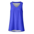 thumbnail image 3 of Jewelreauty Women Plus Size Sleeveless Tank Tops Summer Casual V Neck Tee Shirts Solid Basic Tunic Blouses (S, Blue), 3 of 3