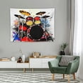 thumbnail image 2 of JEUXUS Drum Set Drummer Drumming Musician Vinyl Waterproof Sticker Decal Car Laptop Wall Window Bumper Sticker, 2 of 7