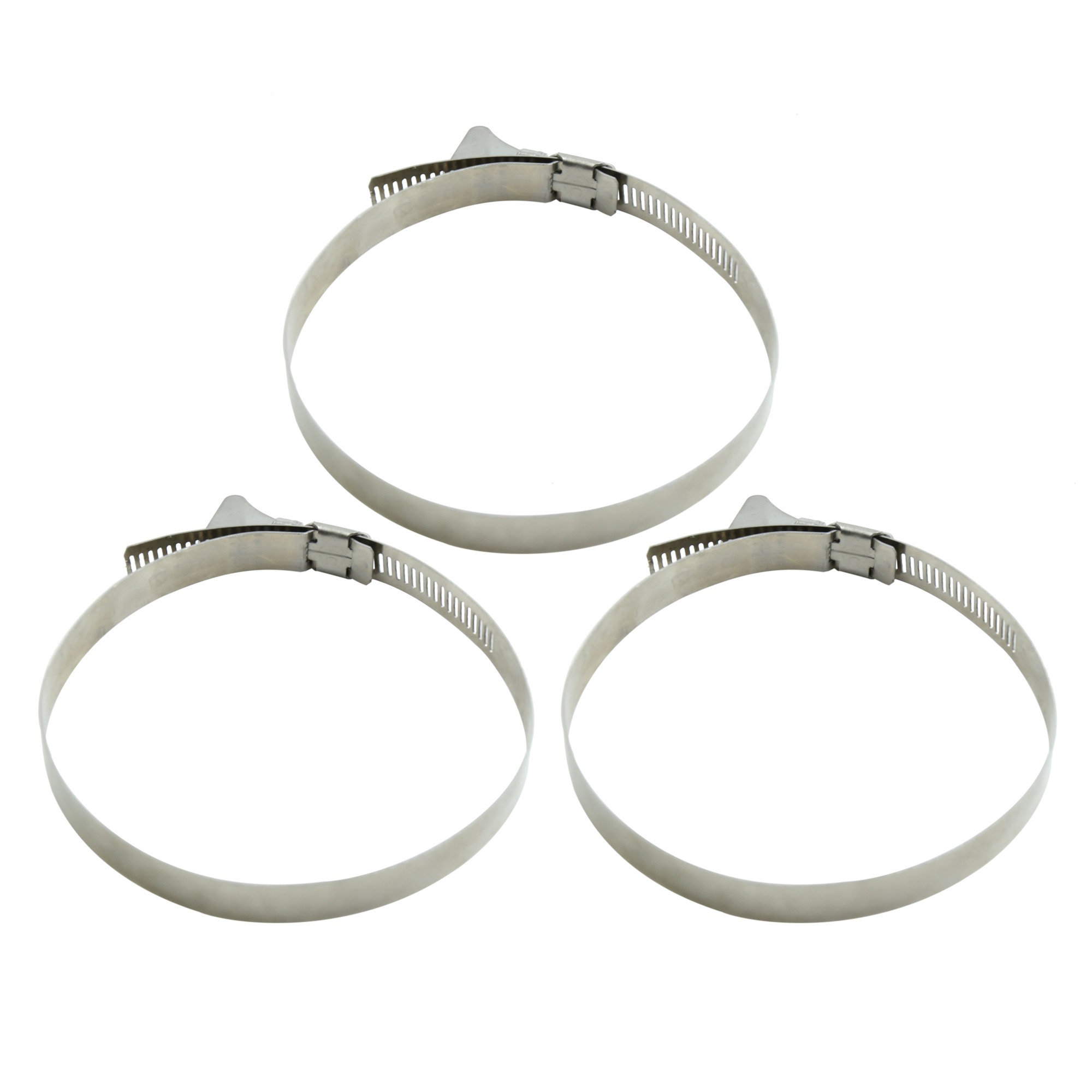 3pcs 4.135 Inch Stainless Steel Worm Gear Hose Clip Clamps Auto Car