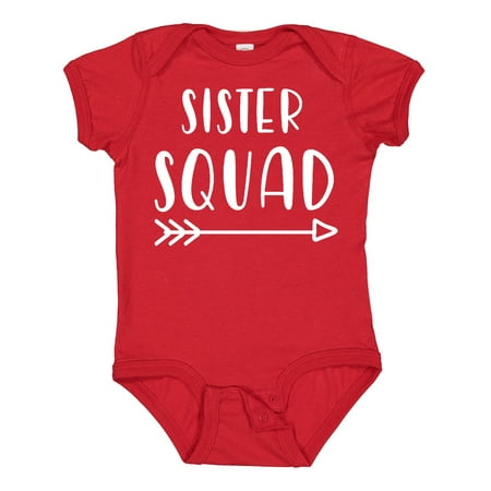 

Inktastic Sister Squad with Arrow Boys or Girls Baby Bodysuit