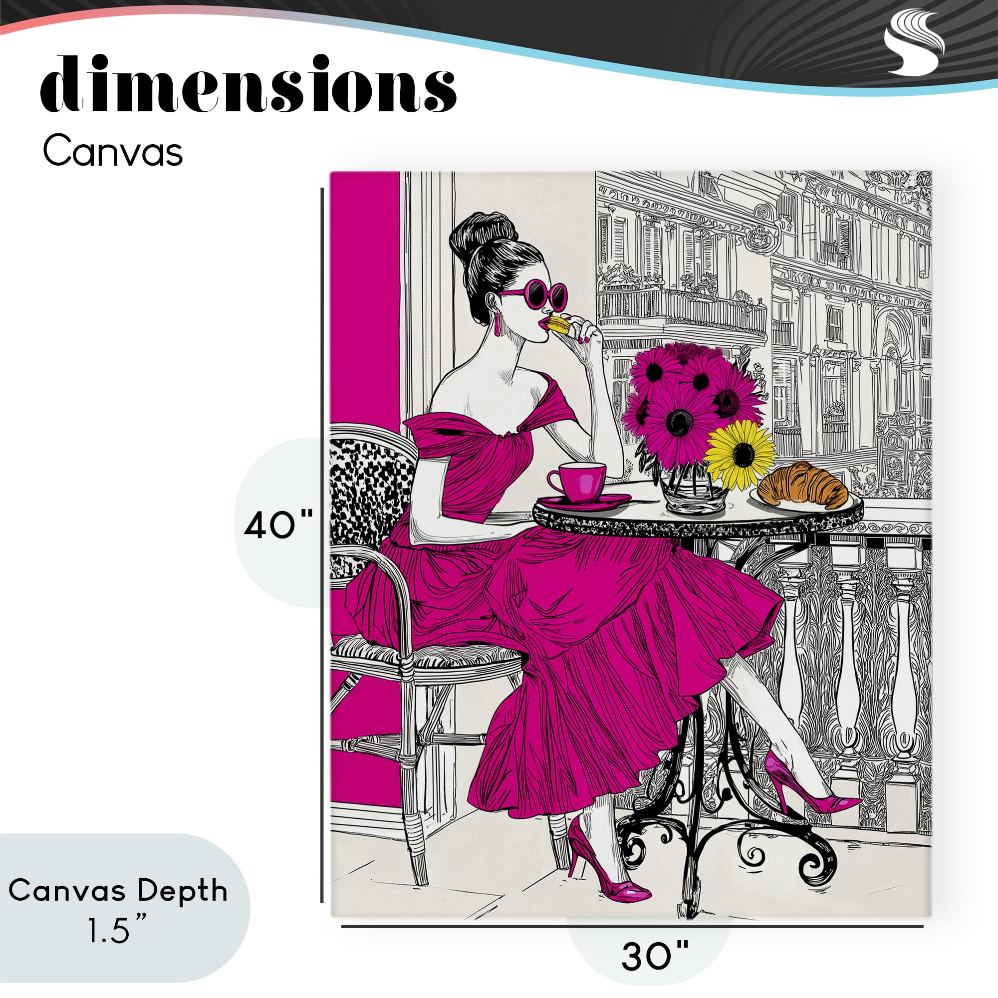 Stupell Industries Glamorous Brunch on Balcony Canvas Wall Art, design by Jess Stempel