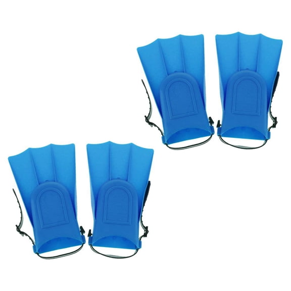 2x aletas de entrenamiento de natación de goma con aletas de bolsillo para hombres, mujeres y niños, aletas de entrenamiento cortas para natación
