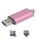 thumbnail image 1 of Ccdes dispositivo de almacenamiento de datos portátil U Disk 3 en 1 Aleación de aluminio HighSpeed Rose Gold USB3.0 Flash Disk para teléfonos móviles Computadoras (32GB Cable No se aplica, 1 of 5