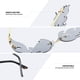 thumbnail image 3 of Gafas de sol para mujer, gafas sin montura de onda Retro para hombre, gafas sin montura de Metal dorado con forma de fuego Vintage (plata) Sincero Electrónica, 3 of 5