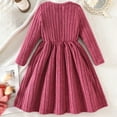 thumbnail image 6 of Splozh Girls Fall Dresses Toddler Baby Girls Fall Clothes Soft Dress Long Sleeve Winter Outfits Casual Birthday Party Wine,5-6 Years, 6 of 9