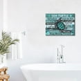 thumbnail image 4 of Teal Sea Turtle Bathroom Decor Wall Art Sea Turtle Wisdom Inspirational Quotes Starfish Beach Ocean Costal Theme Pictures Wall Decor Canvas Painting Prints Artwork Framed for Bathroom Bedroom 16"x12", 4 of 6