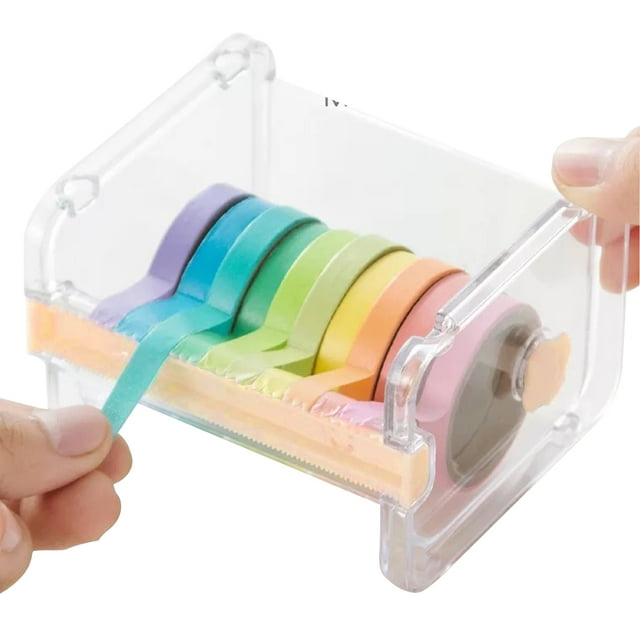 Tape Dispenser Roll Tape Storage Box Desktop DIY Sticker Roll Tape Dispenser Dispenser Desk Accessories