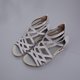 thumbnail image 5 of Zapatos planos de encaje con punta abierta para mujer con cremallera Sandalias romanas para mujer Wmkox8yii  nm3615, 5 of 7