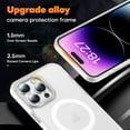 thumbnail image 5 of for iPhone 14 Pro Case Magnetic Compatible with MagSafe Slim Translucent Matte Phone Case Cover 6.1 inch, Frosted White, 5 of 14