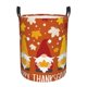 thumbnail image 1 of Balery Happy Thanksgiving Three Gnomes Cesta de ropa redonda con asas, impermeable, independiente, para ropa, juguetes, dormitorio y familia-Small, 1 of 6