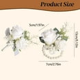 thumbnail image 3 of Corsage Elegant Rose Wrist Corsage & Boutonniere Set: Timeless Wedding Flower Accessories for Proms, Weddings, And Formal Events Corsage Pins Harlik, 3 of 7