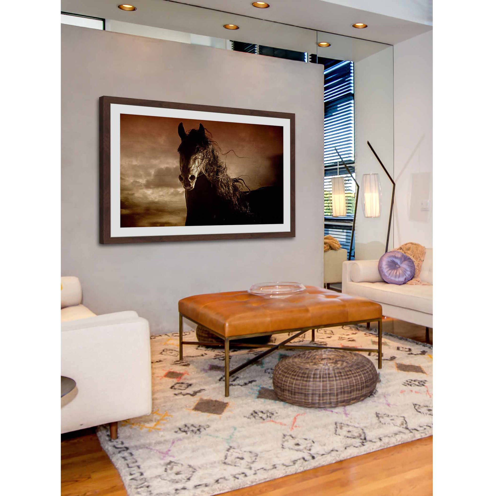 "Friesian Fire" Framed Painting Print