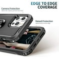 thumbnail image 4 of Military Grade TUFF Hybrid Case with Ring Grip for iPhone 12 / iPhone 12 Pro - Black, 4 of 7