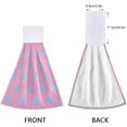 thumbnail image 4 of SKYSONIC Blue Pink Polka Dot Hanging Hand Towels with Hanging Loop, Hand Towels Soft Thick Dish Cloth Hand Towels for Kitchen Bathroom, with Hanging Loop, 12"x17", 4 of 6