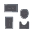 thumbnail image 2 of 4-Piece Bathroom Toilet Mat Set, Super Absorbent, Non-Slip Backing, Washable, Gray/Blue/Green/Pink, Modern Style, Full Coverage for Home or Hotel Use, 2 of 7