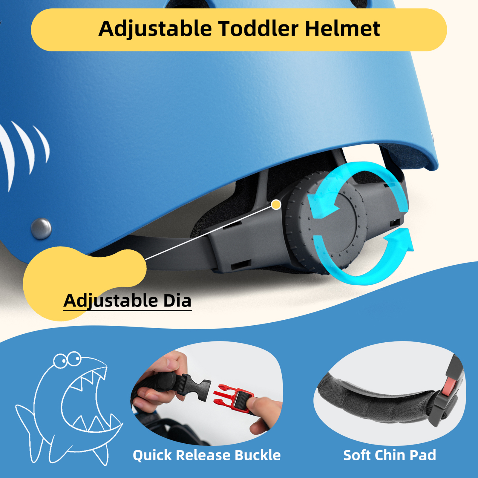 KORIMEFA Kids Bike Helmet,Toddler Skateboard Helmets for Ages 2-3-5-8 Years Boys Girls, Adjustable Multi-Sport Bicycle Skateboarding Football Roller Skating Scooter Rollerblade Balance Bike Helmet