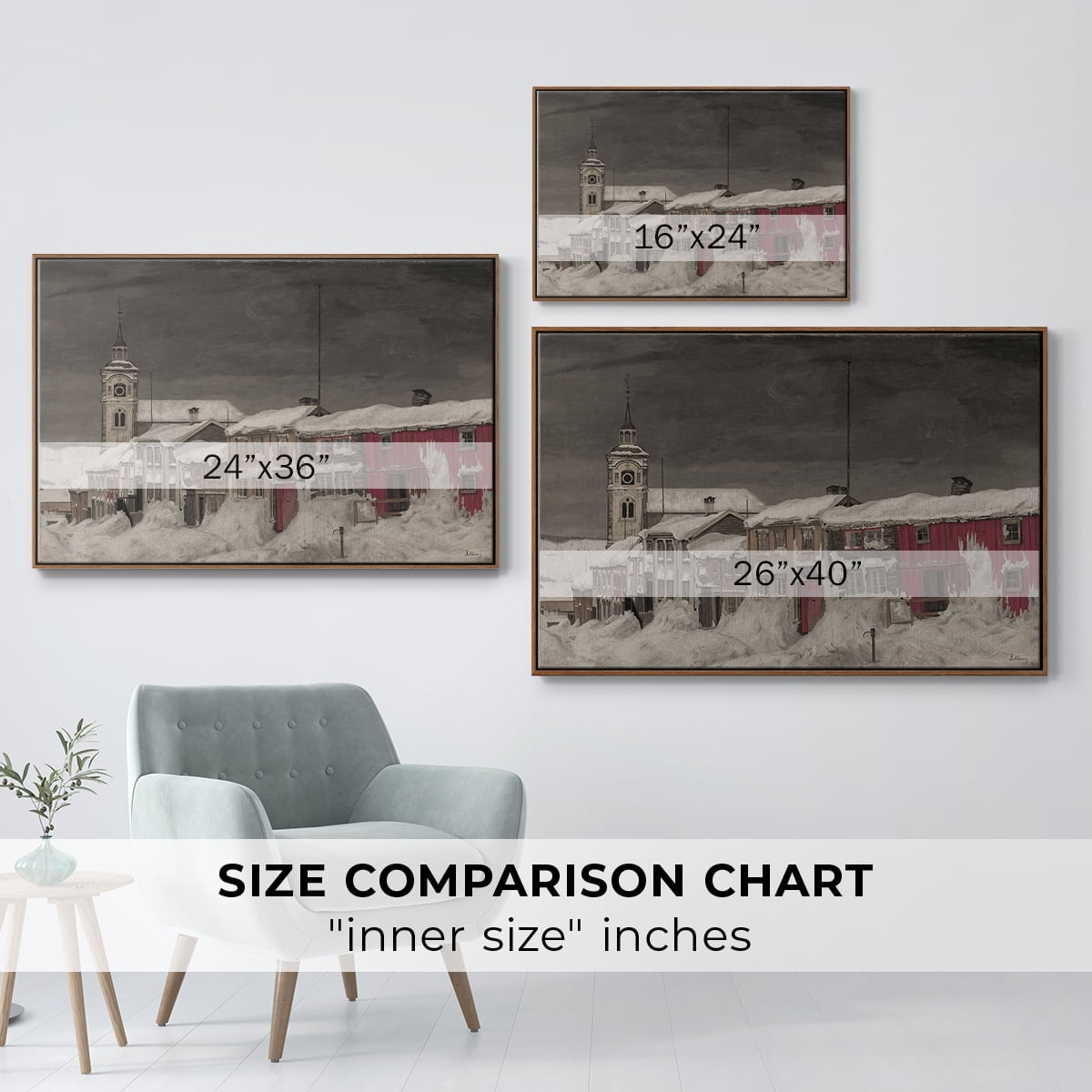Vintage Botanical Print-XCVI By Wexford Home Framed in Walnut Wood Gallery Wrapped Canvas 25 in. x 37 in.