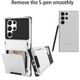 thumbnail image 5 of Wallet Case for Samsung Galaxy S23 Ultra Case with 4-Card Credit Card Holder Slot Shockproof Cover Hybrid Heavy Duty Protection Armor Phone Case-White, 5 of 6