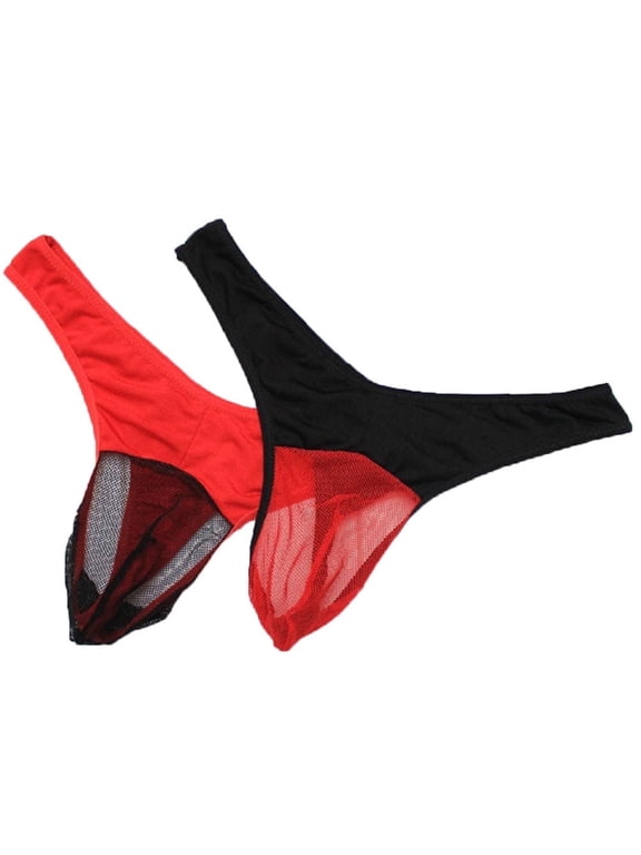 Men's 2in1 Thongs Lingerie Breathable Male Knicker Briefs Sexy Underwear Air Flow Underpants Panties Clothing Gifts for Boyfriend Husband