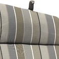 thumbnail image 5 of Jordan Manufacturing Sunbrella 72" x 22" Milano Char Gray Stripe Rectangular Outdoor Chaise Lounge Cushion with Ties and Hanger Loop, 5 of 12
