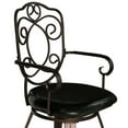 thumbnail image 4 of Linon Jurgens 30" Round Metal High Back Bar Stool, Matte Bronze/Dark Brown Faux Leather, 4 of 7