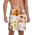 thumbnail image 2 of Kdxio Thanksgiving Print Mens Sleep Shorts Bottoms Soft Comfy Pajama Wear Pants with Drawstring Pockets, 2 of 7